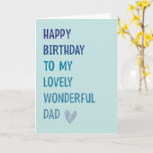 Carte Joyeux anniversaire merveilleux papa (Fleur jaune)