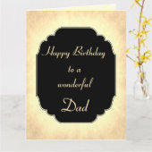 Carte Joyeux anniversaire merveilleux papa Salutation (Fleur jaune)