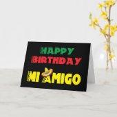 Carte Joyeux anniversaire MI Amigo (Fleur jaune)