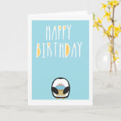 Carte Joyeux anniversaire mignon (Fleur jaune)