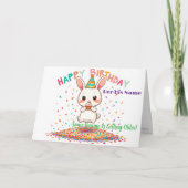 Carte Joyeux Anniversaire Mignon avec Cupcake (Devant)