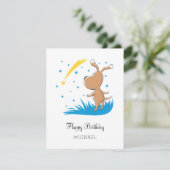 Carte Joyeux Anniversaire mignon Chien Chien Chiot Tirag (Debout devant)