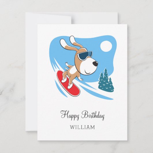 Carte Joyeux Anniversaire mignon Chien Chiot Chien Puppy (Devant)