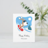 Carte Joyeux Anniversaire mignon Chien Chiot Chien Puppy (Debout devant)