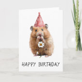 Carte Joyeux Anniversaire Mignon Hamster  (Devant)