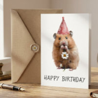 Joyeux Anniversaire Mignon Hamster 