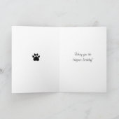 Carte Joyeux anniversaire mignon main tiré Labrador (Intérieur)