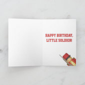 Carte Joyeux anniversaire, mignon petit soldat (Intérieur)