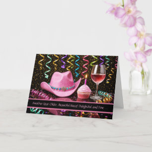 Carte Joyeux Anniversaire Mignonne et Drôle Cowgirl de C