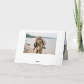 Carte Joyeux Anniversaire Moderne Gras Brush Script Phot (Dos)