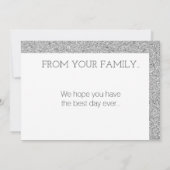 Carte Joyeux Anniversaire Moderne Luxe Personnalisé Part (Dos)