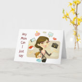 CARTE JOYEUX ANNIVERSAIRE **MOM PRENEZ DU TEMPS POUR VOU (Fleur jaune)