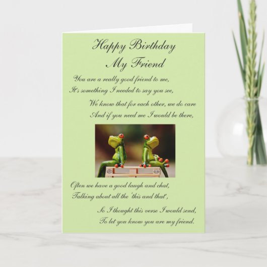 Carte Joyeux anniversaire mon ami (Devant)