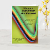 Carte Joyeux anniversaire Mon ami (Fleur jaune)