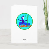 Carte Joyeux anniversaire mon ami Aquarius, signe zodiaq (Dos)