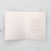 Carte Joyeux anniversaire mon amour fleuri (Intérieur)