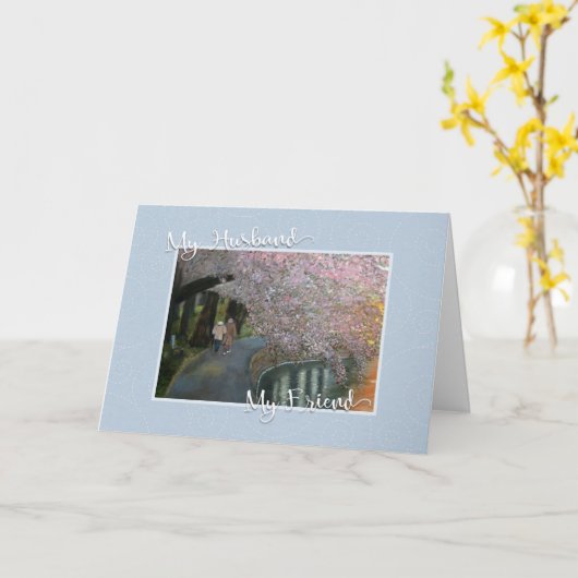 Carte Joyeux Anniversaire Mon Mari, Ami (Fleur jaune)