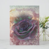 Carte Joyeux anniversaire, mon Rose irlandais sauvage (Debout devant)
