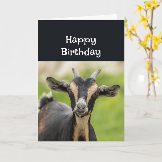 Carte Joyeux anniversaire Mon vieux chèvre préféré s'amu (Fleur jaune)