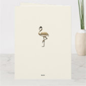 Carte Joyeux Anniversaire Monogramme de Flamant Rose (Dos)