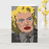Carte Joyeux anniversaire, Monsieur le Président (Fleur jaune)