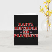 Carte Joyeux anniversaire Monsieur le Président Fière Su (Fleur jaune)