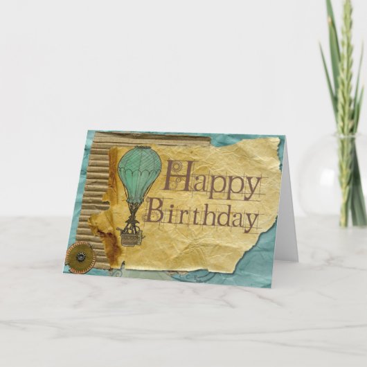 Carte Joyeux Anniversaire Mot Cloud (Devant)