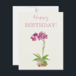 Carte Joyeux Anniversaire Moth Orchard<br><div class="desc">Joyeux potager d'aquarelle</div>