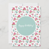 Carte Joyeux Anniversaire Motif Pastèque Aquarelle (Devant)