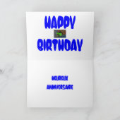 CARTE JOYEUX ANNIVERSAIRE MOTOCYCLETTE MOTO (Intérieur)