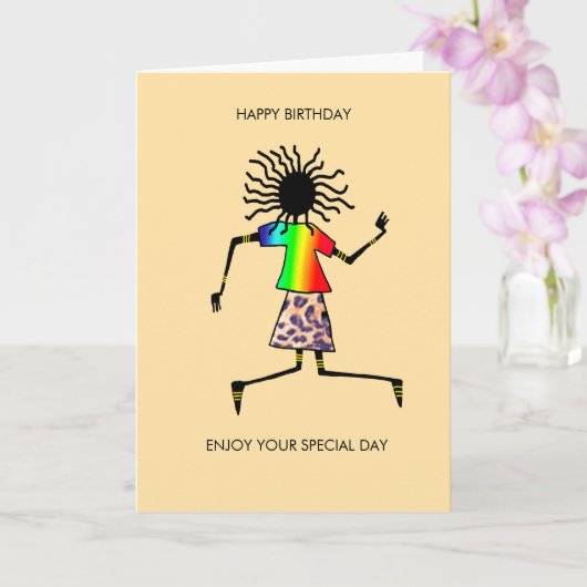 Carte Joyeux Anniversaire, Music Vibe Card (Orchidée)