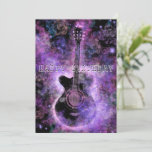 Carte Joyeux anniversaire - Musique de guitare romantiqu<br><div class="desc">Joyeux Anniversaire - Musique guitare romantique - Magie - Peinture - Choisissez / Ajoutez votre texte unique / Police / Couleur - Faites votre cadeau spécial - Redimensionnez et déplacez ou supprimez et ajoutez des éléments / image avec l'outil de personnalisation ! Peinture et design par MIGNED. S'il vous plaît...</div>