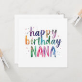 Carte Joyeux Anniversaire Nana (Devant/Arrière en situation)