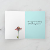 Carte Joyeux anniversaire Nana rose Fleur sauvage aquare (Intérieur)