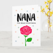 Carte Joyeux anniversaire Nana, vous voulez dire tout (Fleur jaune)