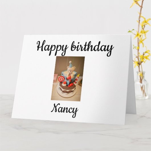 Carte Joyeux anniversaire Nancy (Fleur jaune)
