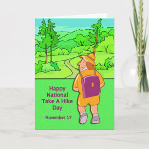 Carte Joyeux Anniversaire national A Hike Day novembre 1