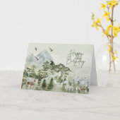 Carte Joyeux Anniversaire Nature et Amour extérieur (Fleur jaune)