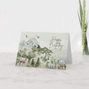 Carte Joyeux Anniversaire Nature et Amour extérieur