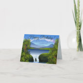Carte Joyeux anniversaire Nature Mountain Paysage Cascad (Devant)