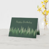 Carte Joyeux anniversaire Nature Therapy Forêt Wildernes (Fleur jaune)