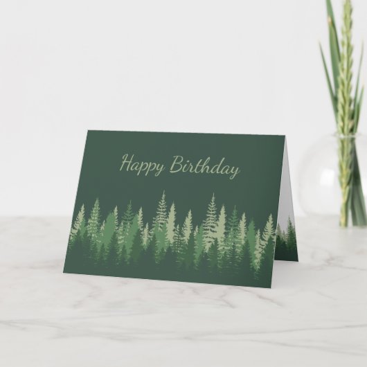 Carte Joyeux anniversaire Nature Therapy Forêt Wildernes (Devant)