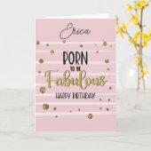 Carte Joyeux anniversaire né pour être fabuleux (Fleur jaune)