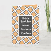 Carte Joyeux Anniversaire Neveu Personnalisé Moderne (Devant)