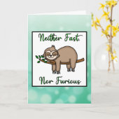 Carte Joyeux Anniversaire, Ni Rapide, Ni Furieux (Fleur jaune)