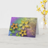 Carte Joyeux anniversaire nièce (Fleur jaune)