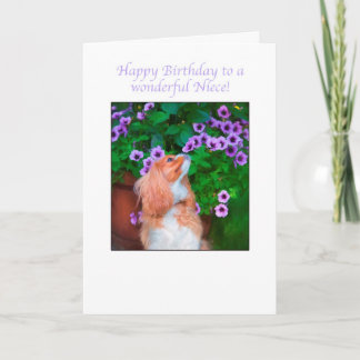 Carte Joyeux Anniversaire Nièce Cavalier King Charles To