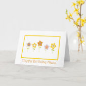 Carte Joyeux anniversaire, nièce, fleurs (Fleur jaune)