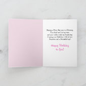 Carte Joyeux anniversaire nièce Pastel Roses Jaunes (Intérieur)