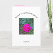 Carte Joyeux Anniversaire nièce rose rose brillant Cupca (Dos)